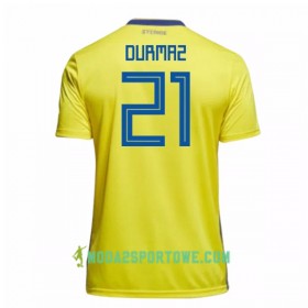 Koszulka Szwecja Durmaz 21 Mistrzostwa Świata 2018 Domowe Stroje Piłkarskie